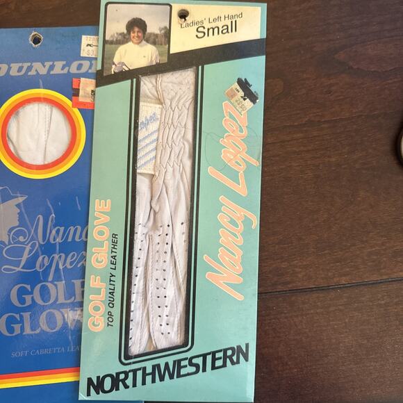 Lot Of 6 Vintage Ladies Left Size Small Golf Glove Nancy Lopez Leather white NOS - Picture 2 of 10
